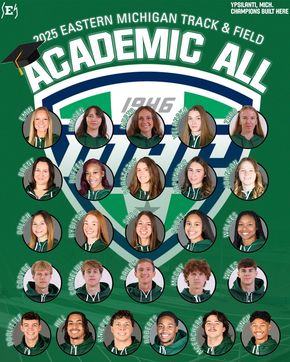 Runnin' smarter and faster🧠🌬️

Congrats to our 26 Outdoor Academic All-MAC honorees!👏

#EMUEagles | #ChampionsBuiltHere🥇