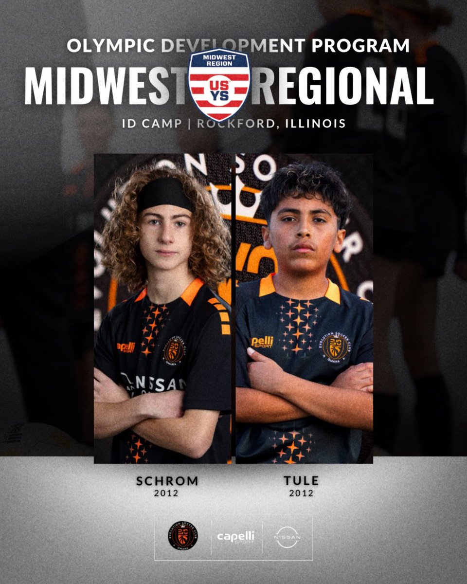 ClubEvoSoccer's tweet photo. Introducing Evolution 2011, 2012, and 2013 boys invited to the USYS ODP Midwest Region ID Camp in Rockford, Illinois July 11-13. 👏🏼 👏🏼 

Congratulations boys and good luck 💪🏼

#omahaevolutionsoccerclub #evolveyourgame #evolvewithus @nebraska_odp #usys https://t.co/Jg4ztDN2Pq