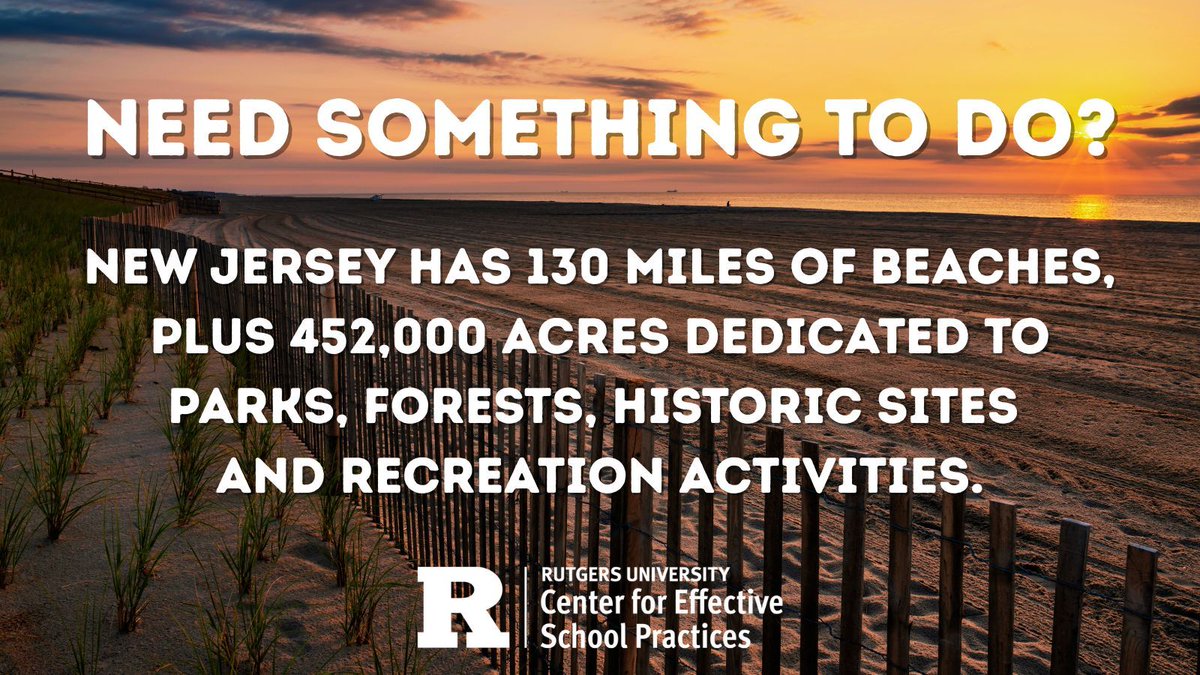 Rutgers CESP (@rutgerscesp) on Twitter photo Rutgers' home state is full of outdoor activities that educate and help foster a deeper appreciation for our natural resources. #SummerActivities #NewJersey #Outdoors Rutgers' home state is full of outdoor activities that educate and help foster a deeper appreciation for our natural resources. #SummerActivities #NewJersey #Outdoors
