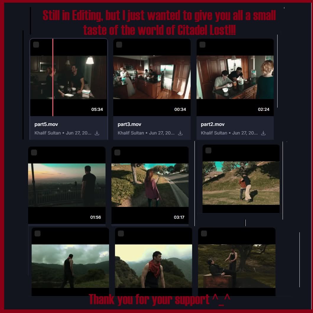 CitadelLostFilm's tweet photo. I have all weekend (and half of next week) to cut it proper. It looks like I might be able to get some eyes on this before I leave for a couple of weeks.

You all might be able to see something VERY soon. 😄🔥

Stay tuned—this is about to get very real.

#CitadelLost
@iamernierivera @mikhailnovick @debbygerber @casey.morlet @mr.ed_gage @joshuasalazarfallat 
#IndependentFilm #ProofOfConcept #FilmCampaign #DirectorLife #WriterDirector #IndieFilmmaker #MovieMaking #CreativeJourney #CinematicVision #FilmCommunity #ComingSoon #BehindTheScenes #FilmShoot #IndieCinema #Storytelling #VisualStorytelling #FilmmakingProcess #SetLife #OnSet #FilmEditing #MovieMagic #FilmProduction #PassionProject #Screenwriter #FilmFestivalBound #DreamBig #FilmCreators #RisingFilmmakers #WatchThisSpace #ErnieRivera #MikhailNovick #DebbyGerber #CaseyMorlet