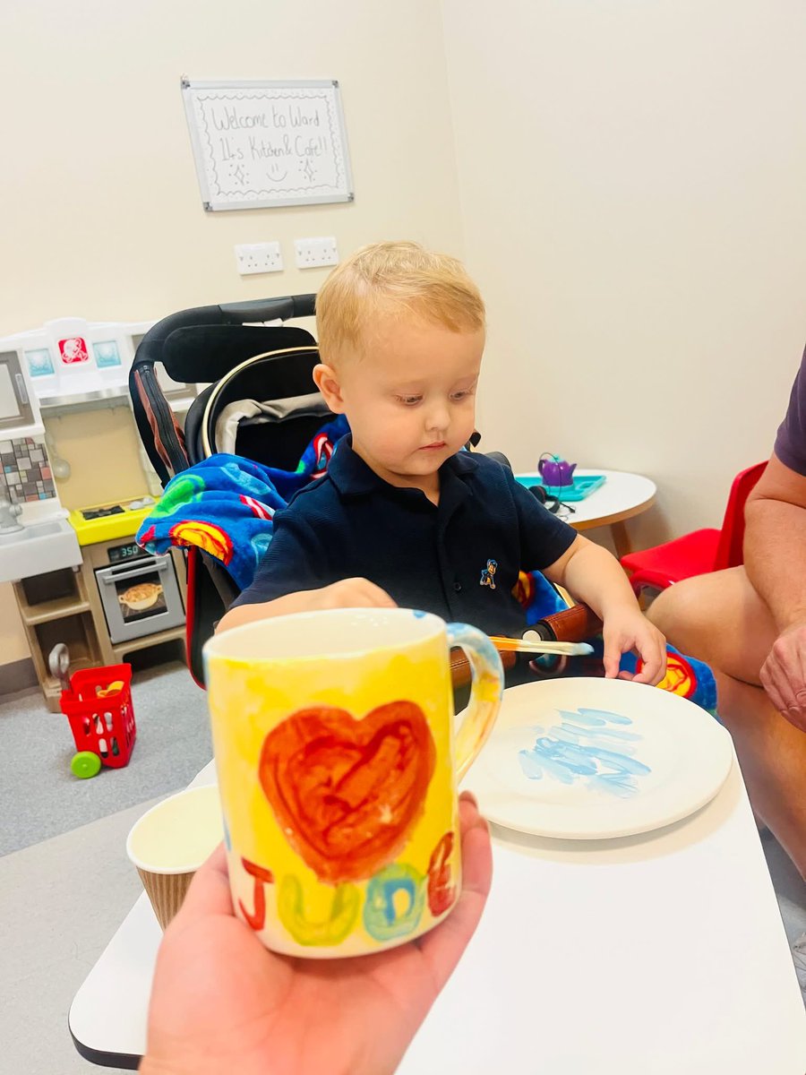 Jude enjoys a Pottery session before his "magic sleep" in the children's cancer ward at the Great North Children's Hospital. Happy snoozing, Jude!
