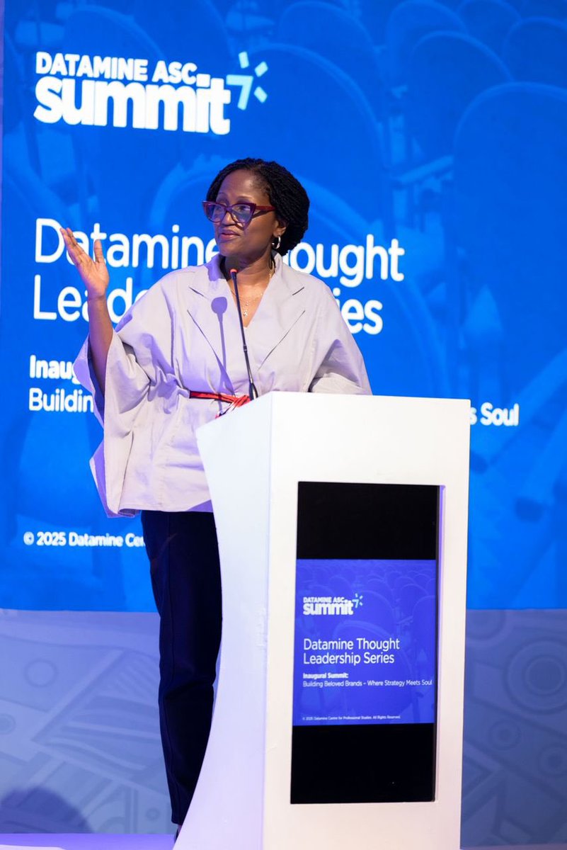DatamineCIM's tweet image. Susan Nsibirwa, Managing Director @NationMediaGrp highlights that in a world overloaded with content, what makes you stand out is the courage to be human, to say, we got it wrong, and mean it.
That emotional honesty builds trust.
#DatamineSummit2025
#CreatingBelovedBrands