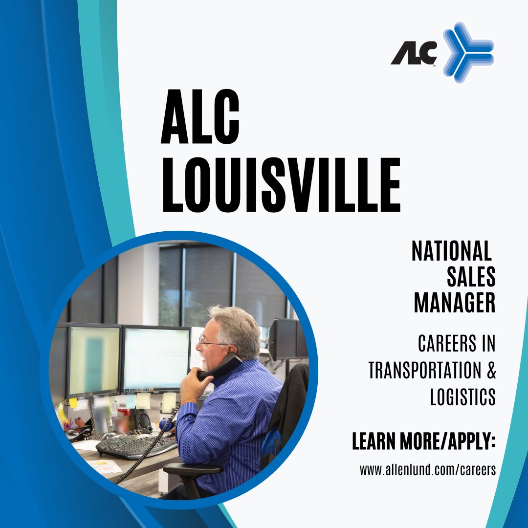 ALC Louisville in Elizabethtown, KY is hiring! 

To learn more/apply click here: bit.ly/3UkyccC

#AllenLund #Hiring #3PL #sales #logistics #transportation #supplychain #freight #logistics #logisticscoordinator #familyowned #ElizabethtownKY #ALCLouisville