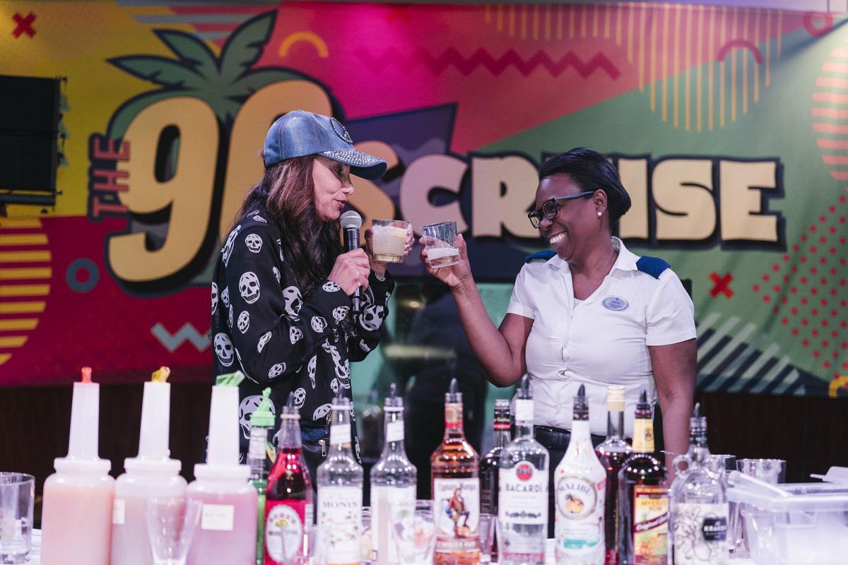 the90scruise (@the90scruise) on Twitter photo Cocktails with <a href="/DTJB/">Downtown Julie Brown</a>? Don’t mind if we do. 🍸 Cheers to good vibes, great company, and unforgettable sips #OnlyOnThe90sCruise Cocktails with <a href="/DTJB/">Downtown Julie Brown</a>? Don’t mind if we do. 🍸 Cheers to good vibes, great company, and unforgettable sips #OnlyOnThe90sCruise