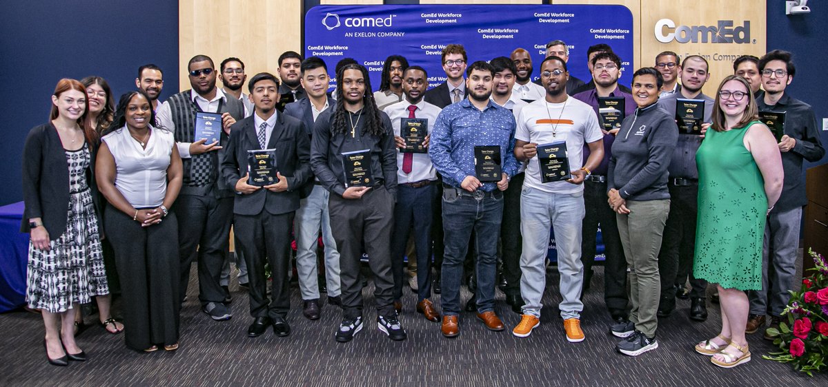 ComEd's tweet image. Congratulations to our 2025 Take Charge: EV Pre-Apprenticeship Program graduates! 🎓Over the past eight weeks, 20 participants gained hands-on skills and deepened their knowledge of electric vehicles and EV charging infrastructure.