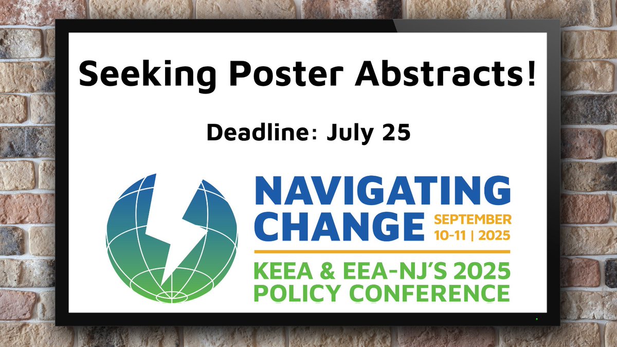 Poster submissions for "Navigating Change" are OPEN! This is an excellent opportunity to show off your energy innovation at our region's top energy efficiency event. Abstracts are due July 25: eeaofnj.org/navigating-cha…
