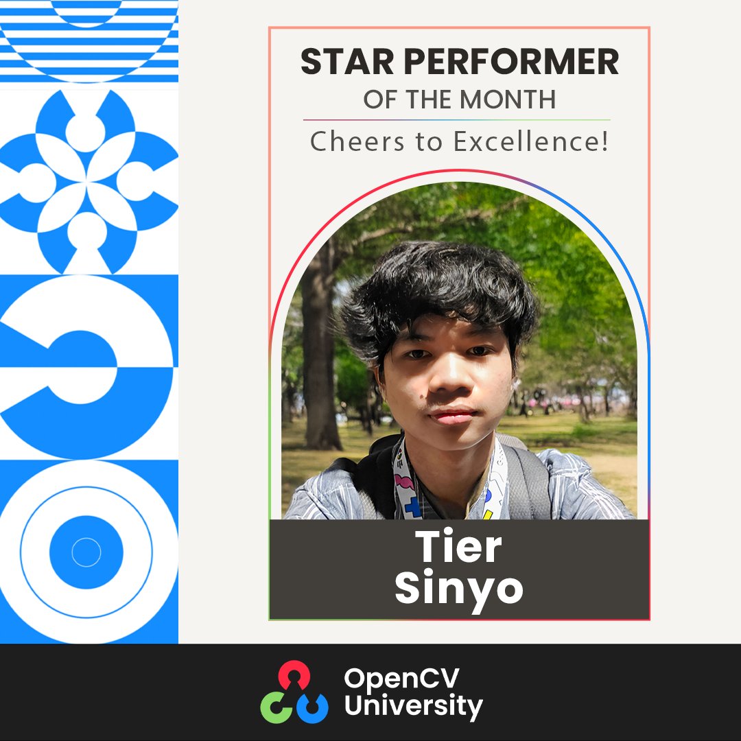 OpenCVUniverse's tweet image. 🌟 A Story of Exceptional Talent: Meet Our Star Performer, Muhammad Tier Sinyo Cahyo Utomo Suharjo
Age is just a number, and Muhammad Tier Sinyo Cahyo Utomo Suharjo, a true prodigy is a living proof. While many young individuals are still exploring career paths at the age of…