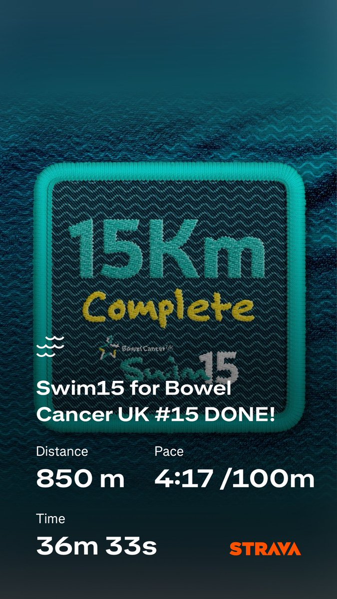 Over 15km swum in June! I hit the target distance and I’m only about £99 away from my fundraising target! Please donate if you can 🙏🏻

justgiving.com/fundraising/Am…