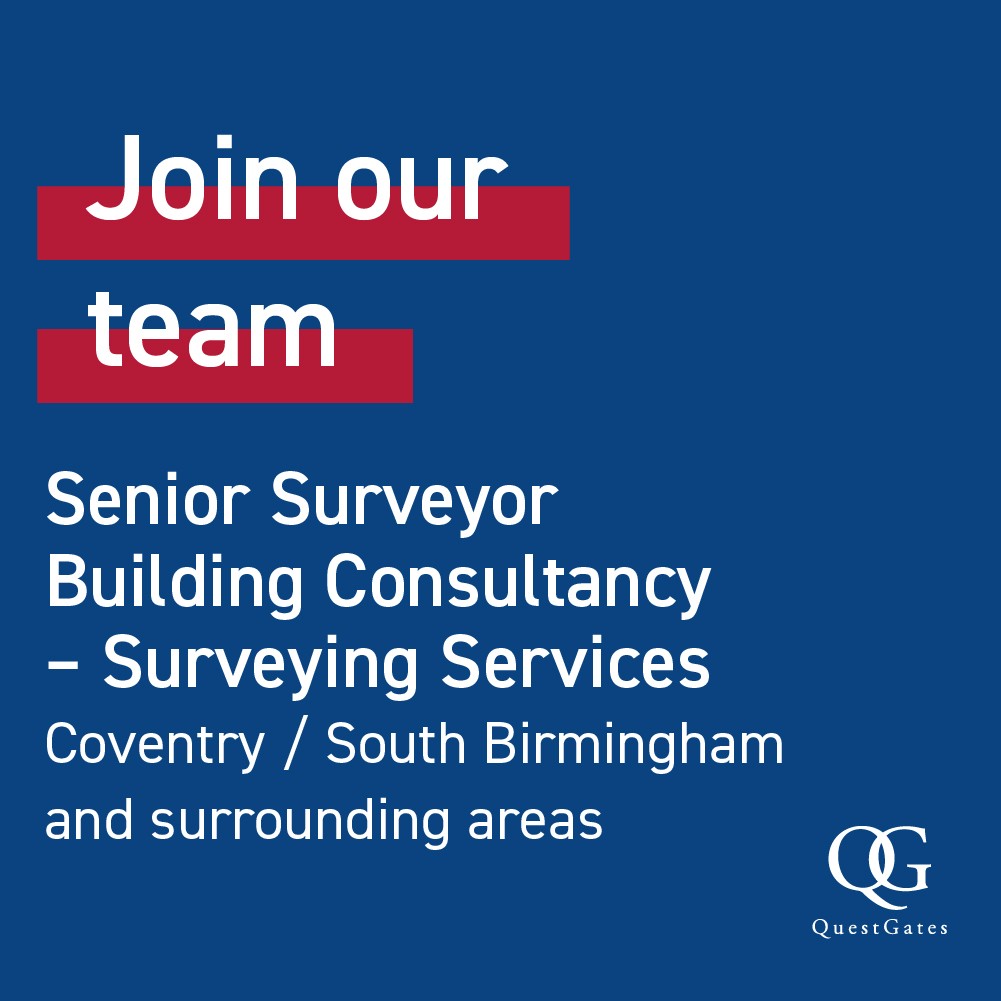 QuestGates (@questgates) on Twitter photo We are looking to recruit a Senior Surveyor within our Surveying Services team to cover Coventry, South Birmingham and surrounding areas.
Find out more here: questgates.co.uk/wp-content/upl… We are looking to recruit a Senior Surveyor within our Surveying Services team to cover Coventry, South Birmingham and surrounding areas.
Find out more here: questgates.co.uk/wp-content/upl…