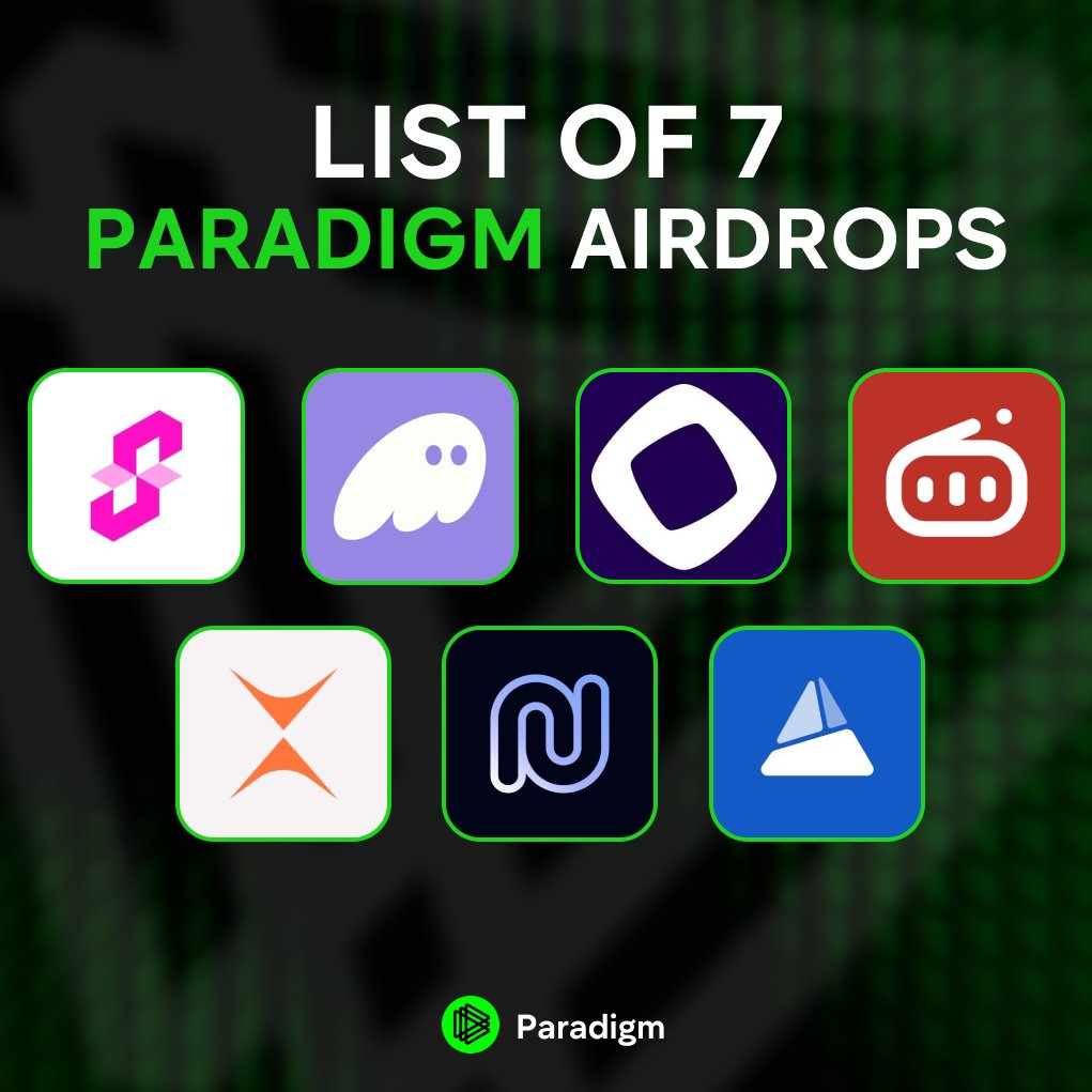 kroweskynx's tweet photo. $23B in airdrops came from Paradigm-backed projects

$100 today could turn into $100,000 this summer with these projects

Here's 7 projects to farm backed by @paradigm 🧵👇 https://t.co/zJ1A3hp0R8
