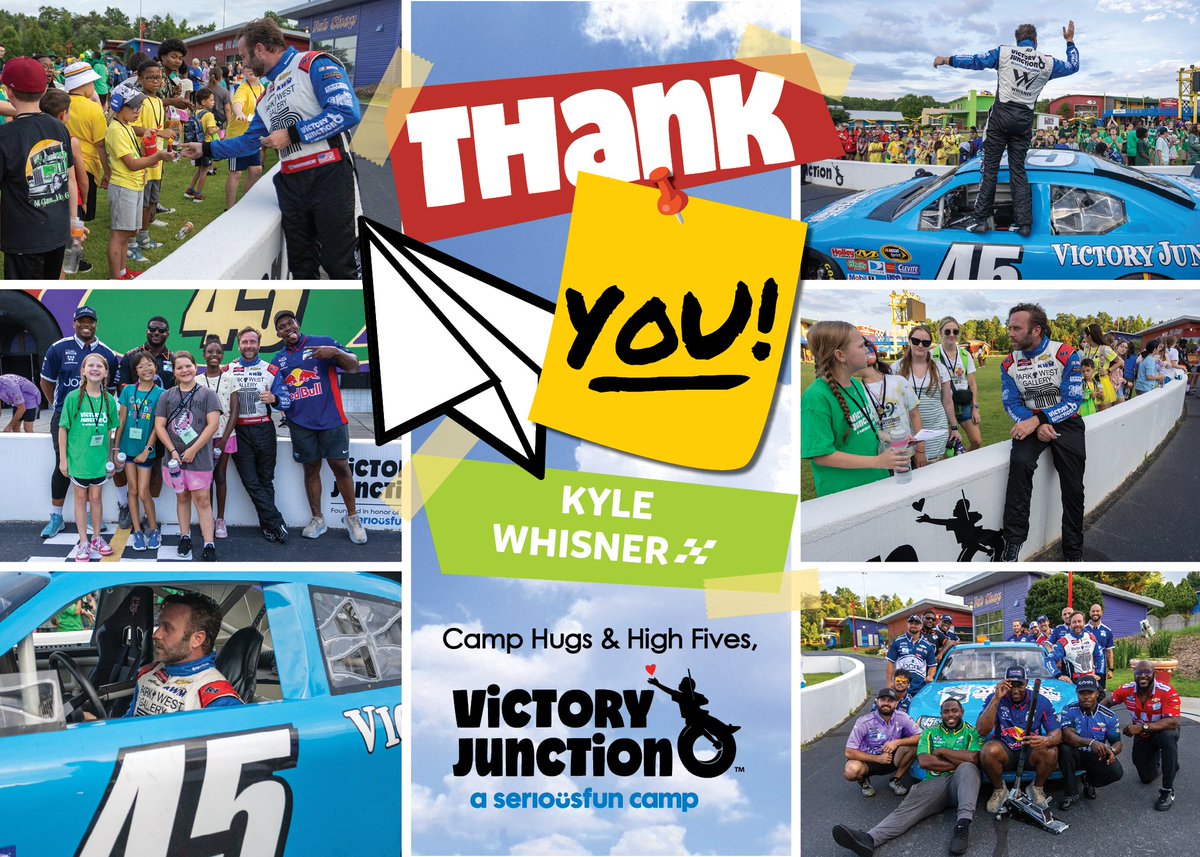 Honored to spend time with incredible kids and be part of a mission that’s changing lives. Thank you, <a href="/VictoryJunction/">Victory Junction</a> . 🏁❤️ 

#VictoryJunction #NASCAR #ItIsPossible