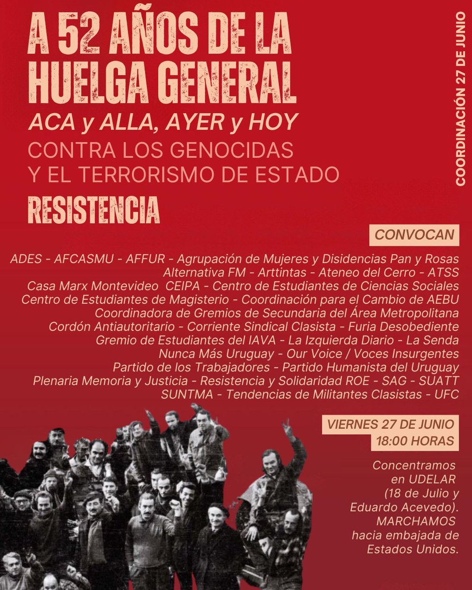 Contra la impunidad de ayer y de hoy. Seguimos en la calle.