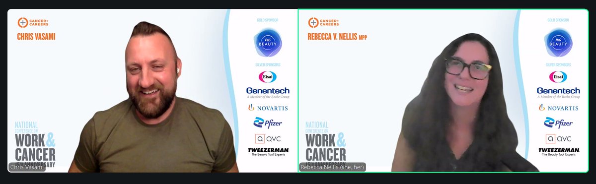 Our 2nd session of the morning is w/former professional baseball player &amp; current coach, trainer &amp; Founder of the Vasami Method, Chris Vasmi. He's sharing his personal cancer story w/Rebecca &amp; they're discussing building mental &amp; physical resilience after a diagnosis.

#cacconf