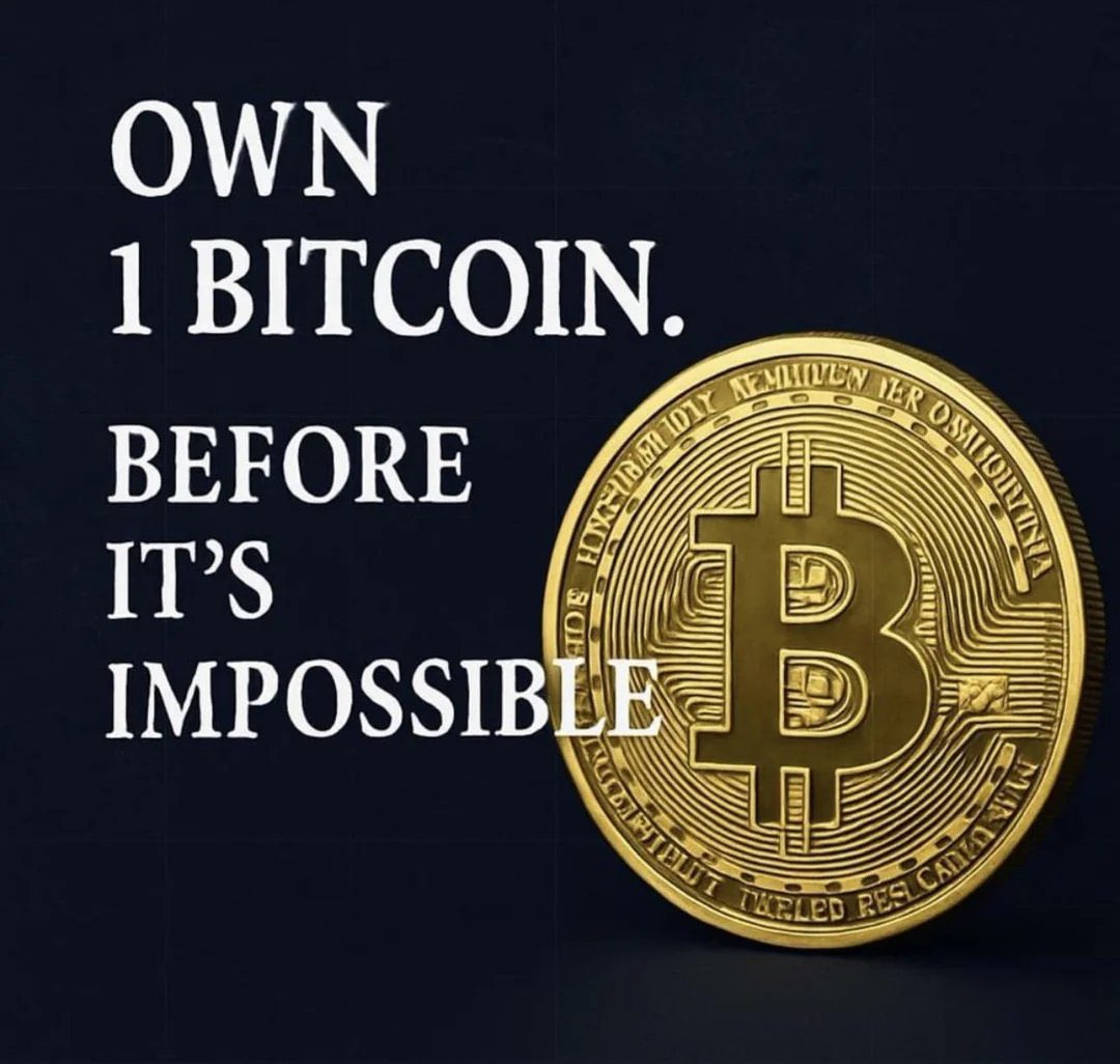 Own 1 #Bitcoin 

Before it’s impossible