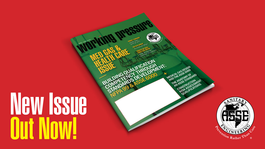 The Med Gas and Health Care Issue of Working Pressure is out now! Issue 2 2025 includes articles about medical gas design, the NFPA 99 and ASSE 6000 journey, and more. Read the digital issue at workingpressuremag.com/current/.

#MedGas #MedicalGas #NFPA99 #ASSE6000 #WorkingPressure
