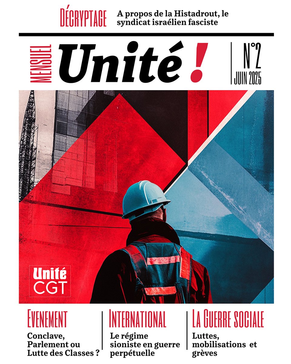 UniteCGT's tweet image. ✊ 𝐔𝐧𝐢𝐭𝐞́ ! 𝐌𝐞𝐧𝐬𝐮𝐞𝐥 - 𝐉𝐮𝐢𝐧 𝟐𝟎𝟐𝟓
📌 Découvrez, téléchargez, imprimez, diffusez notre nouveau format Mensuel, complémentaire de nos Quotidiens, Hebdos, Revues trimestrielle !
👉 unitecgt.fr/unite-mensuel-…