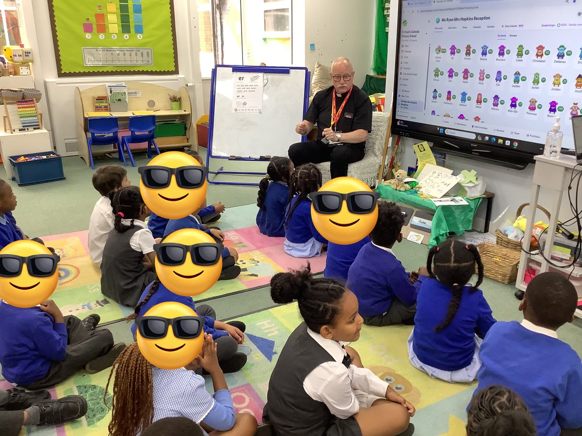 ChadPrimary's tweet image. #PrimaryFutures Reception enjoyed our visit from Deacon Keith. He talked to us about how he was called to be a Deacon and how we can use our talents to follow God.