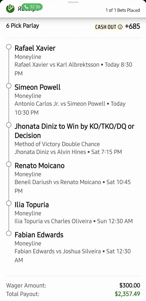 LongshotS_tv's tweet image. A confident #UFCAtlanta  and #PFLWorldTournament  parlay . Bol if you tail @BnkrollBuilder  @ChillyBets