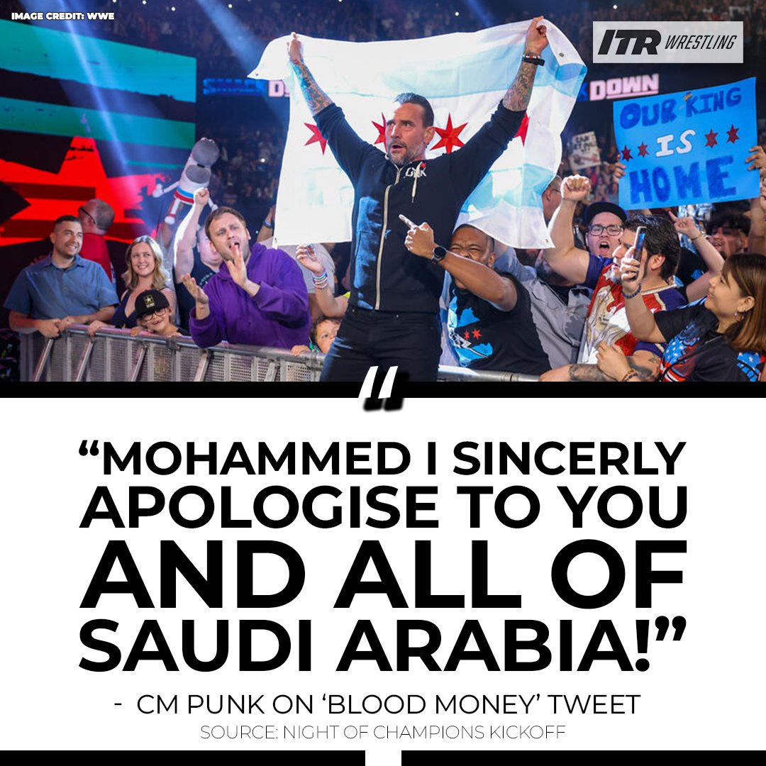CM Punk has apologised to the people of Saudi Arabia.
