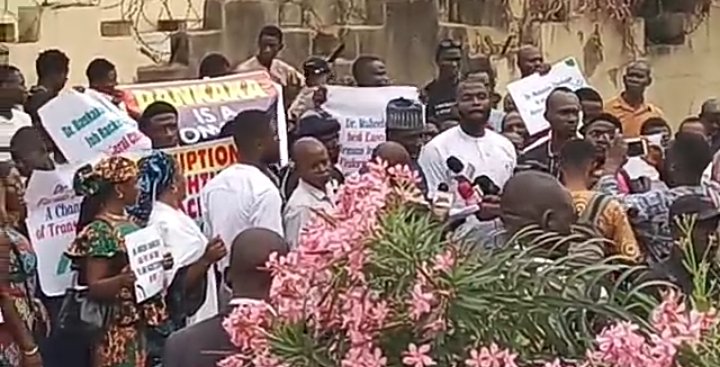 Chaos At Federal Character Commission In Abuja As Thugs Loyal To Chairperson Dankaka Storm Office Amid Workers’ Corruption Protest