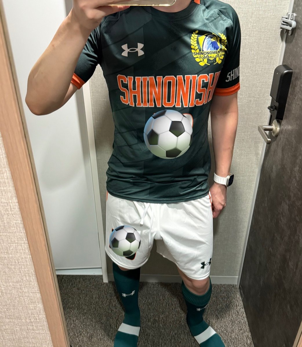 potebasu's tweet photo. 久しぶりに着た⚽️ https://t.co/GfLL3svvrN