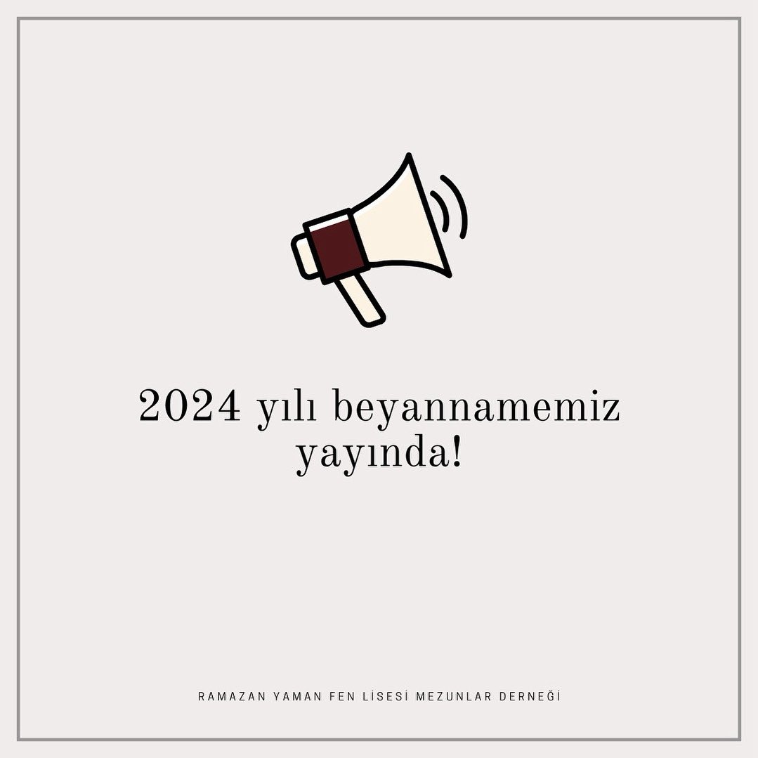📢 2024 Yılı Dernek Beyannamemiz Yayında!

Şeffaflık ilkemiz doğrultusunda, 2024 yılına ait faaliyet ve mali bilgilerimizi içeren dernek beyannamemizi sizlerle paylaşıyoruz.

📄 Belgeye profilimizdeki linkten ulaşabilirsiniz.

Destek olan tüm paydaşlarımıza teşekkür ederiz.  🤝