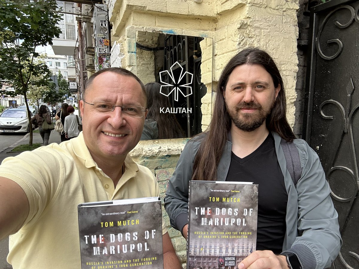 It was a pleasure to finally meet Kiwi journalist and writer <a href="/Tomthescribe/">Tom Mutch</a> in person. I thanked him for his outstanding reporting from Kyiv for New Zealand media. I'm looking forward to reading his book, The Dogs of Mariupol—copies are selling fast, so be sure to order yours