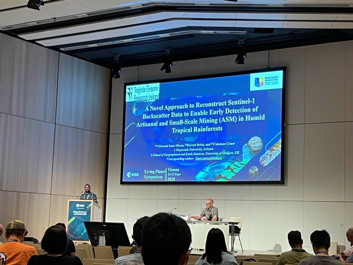 Just wrapped up my talk on improving #sentinel-1 data for a more accurate and reliable mining #monitoring in the topics @ESA #LPS25. Thanks <a href="/con20or/">Conor Cahalane</a> and <a href="/brianbarrett0/">brian barrett</a> for all feedback <a href="/Researchirel/">Research Ireland</a> for funding <a href="/Maynoothgeog/">Maynooth Geography</a> .