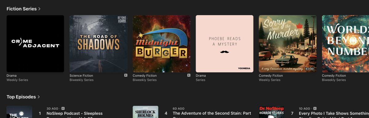 tinkmediaco's tweet image. Such a treat to see our client, Crime Adjacent, featured on — not one, not two — but three @ApplePodcasts lists in Canada✨
Listen here: podcasts.apple.com/us/podcast/cri…