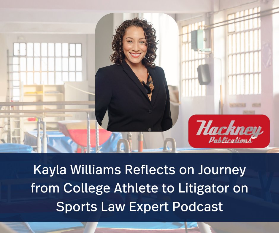“Having been an athlete, I know what it feels like on the other side — that perspective shapes how I approach every issue.”

Lightfoot’s Kayla Williams joined the Sports Law Expert podcast to discuss her path from world-champion gymnast to attorney: bit.ly/4dB4fIq
