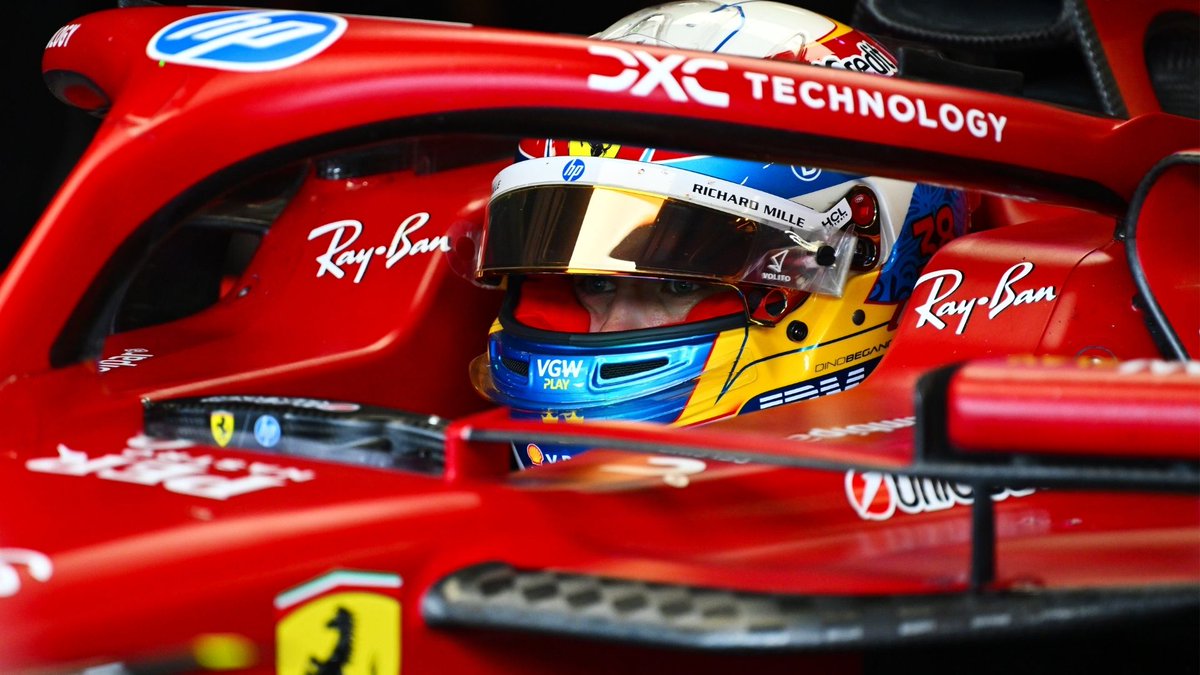 Dino Beganovic fick chansen i Ferrarin igen och levererade ett stabilt pass när en annan rookie stod för rubrikerna. #F1 Läs hur det gick här: automotorsport.se/nyheter/begano…