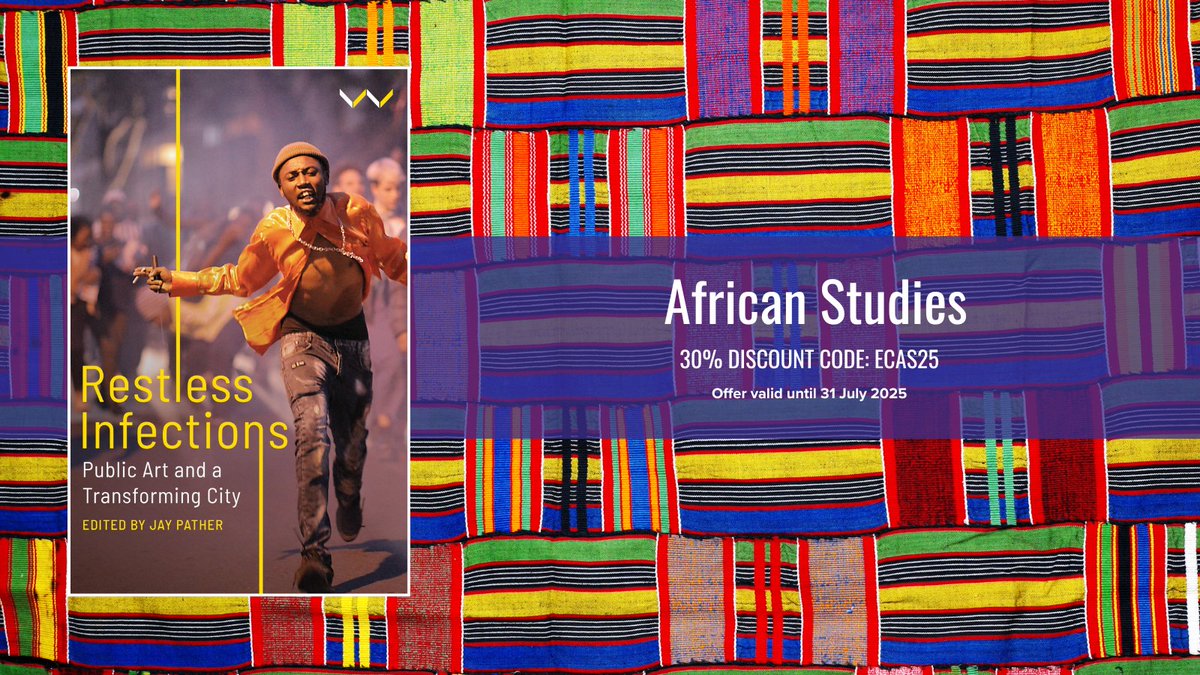 MNG - University Presses (@mngup_books) on Twitter photo RESTLESS INFECTIONS is a collection of critical essays exploring artistic interventions in urban spaces, focusing on place-making and the politics of space in South Africa.
Browse the virtual #ECAS2025 exhibition: combinedacademic.co.uk/ecas-2025/
<a href="/CAAS_CZ/">Czech Association for African Studies</a> <a href="/NYUpress/">NYU Press</a> #WitsUP RESTLESS INFECTIONS is a collection of critical essays exploring artistic interventions in urban spaces, focusing on place-making and the politics of space in South Africa.
Browse the virtual #ECAS2025 exhibition: combinedacademic.co.uk/ecas-2025/
<a href="/CAAS_CZ/">Czech Association for African Studies</a> <a href="/NYUpress/">NYU Press</a> #WitsUP