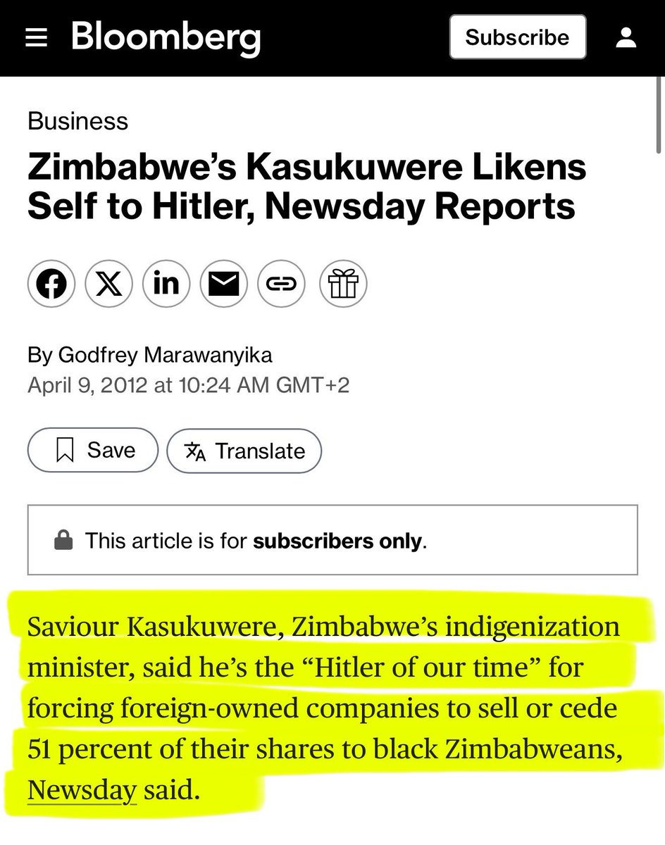 🔸In 2012, when you said “I’m Hitler tenfold”, what did you mean?

We need new leaders.🇿🇼