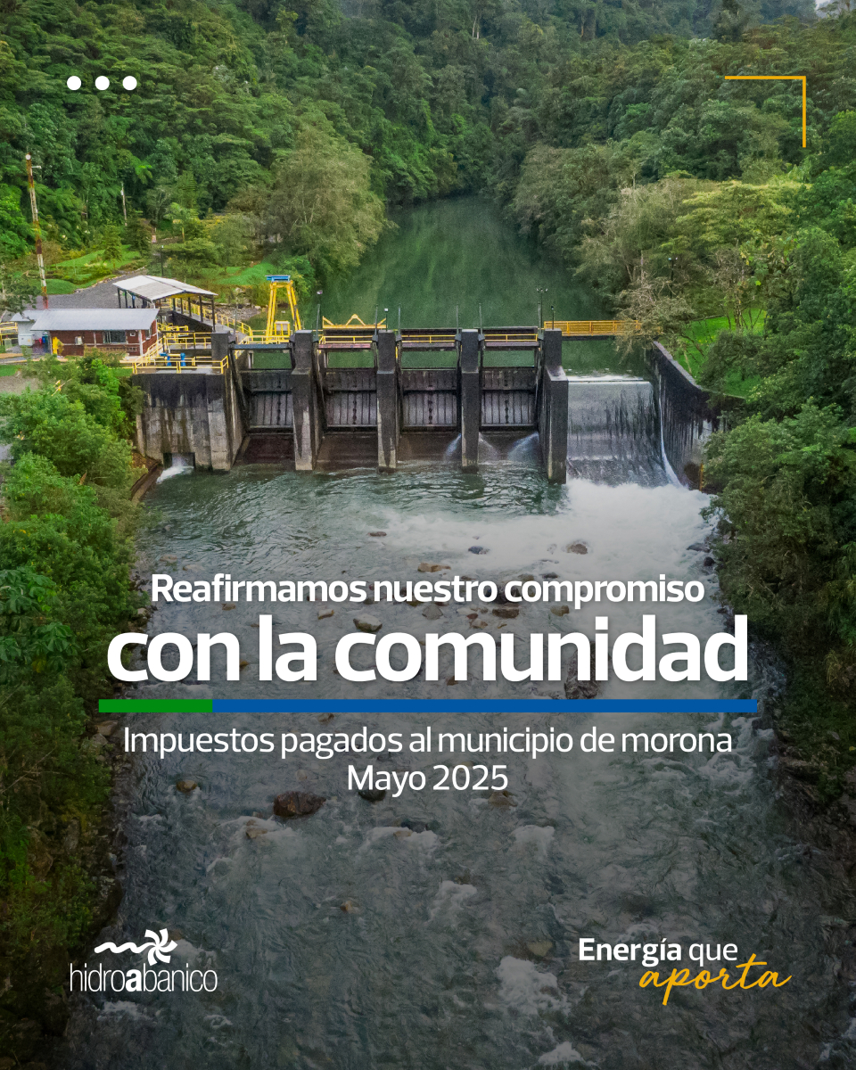 hidroabanico's tweet photo. Desde que llegamos a Macas, hemos contribuido con más de $1.3 millones en impuestos municipales. 💚

Con orgullo generamos desarrollo, progreso y bienestar para nuestra comunidad.

#SomosEnergía #MoronaSantiago #EmpresasResponsables https://t.co/EafcGOJ0og