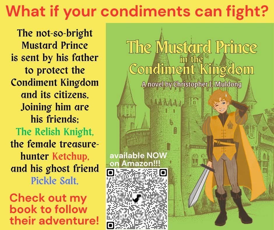 Christopher Muldong (@chrisbboy82) on Twitter photo <a href="/ch875299_craig/">Craig Hastings - Author</a> ❗️What if your condiments can fight❓
Journey with The Mustard Prince, The Relish Knight, Ketchup and Pickle Salt through the Condiment Kingdom.
📖 Available Now on Amazon in paperback and eBook❗️
a.co/d/6z7Fwza <a href="/ch875299_craig/">Craig Hastings - Author</a> ❗️What if your condiments can fight❓
Journey with The Mustard Prince, The Relish Knight, Ketchup and Pickle Salt through the Condiment Kingdom.
📖 Available Now on Amazon in paperback and eBook❗️
a.co/d/6z7Fwza