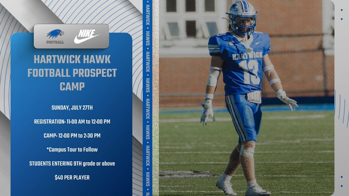 CoachElmore70's tweet image. We are exactly 1 Month away from Prospect Camp here at Hartwick College!  

 Don&apos;t miss your chance to get on campus to COMPETE and see what #TheWick is all about!

Sunday July 27th

🔗hartwick.imodules.com/s/158/lg20/for…