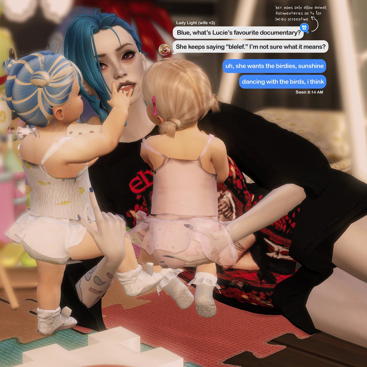 lucie and her favourite david attenborough documentary 

[ #lightcannon #TheSims4 ]