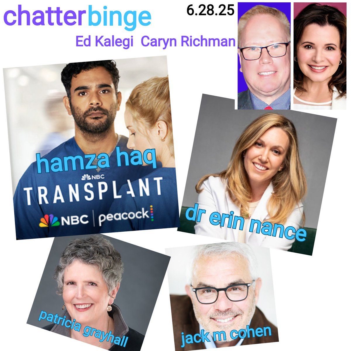 This week on Chatterbinge from Audio 1 with Ed Kalegi &amp; Caryn Richman: Hamza Haq, Dr. Erin Nance, Patricia Grayhall, Jack M. Cohen, and Carol Jean Wilson-Allen. Ed &amp; Caryn on the change of seasons, the power of AI, searching for happiness, and the time and place for cursing.