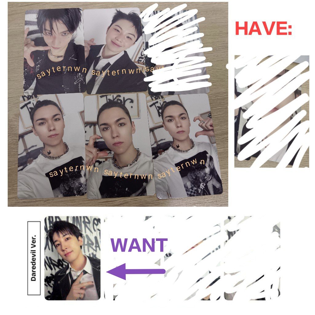 help rt!!

WTT 🇲🇾

UPDATE❗ just need one more 🫶🏻

seventeen burstday daredevil carver rpc

Have: in pic
Want: unmarked wonwoo

#pasarseventeen