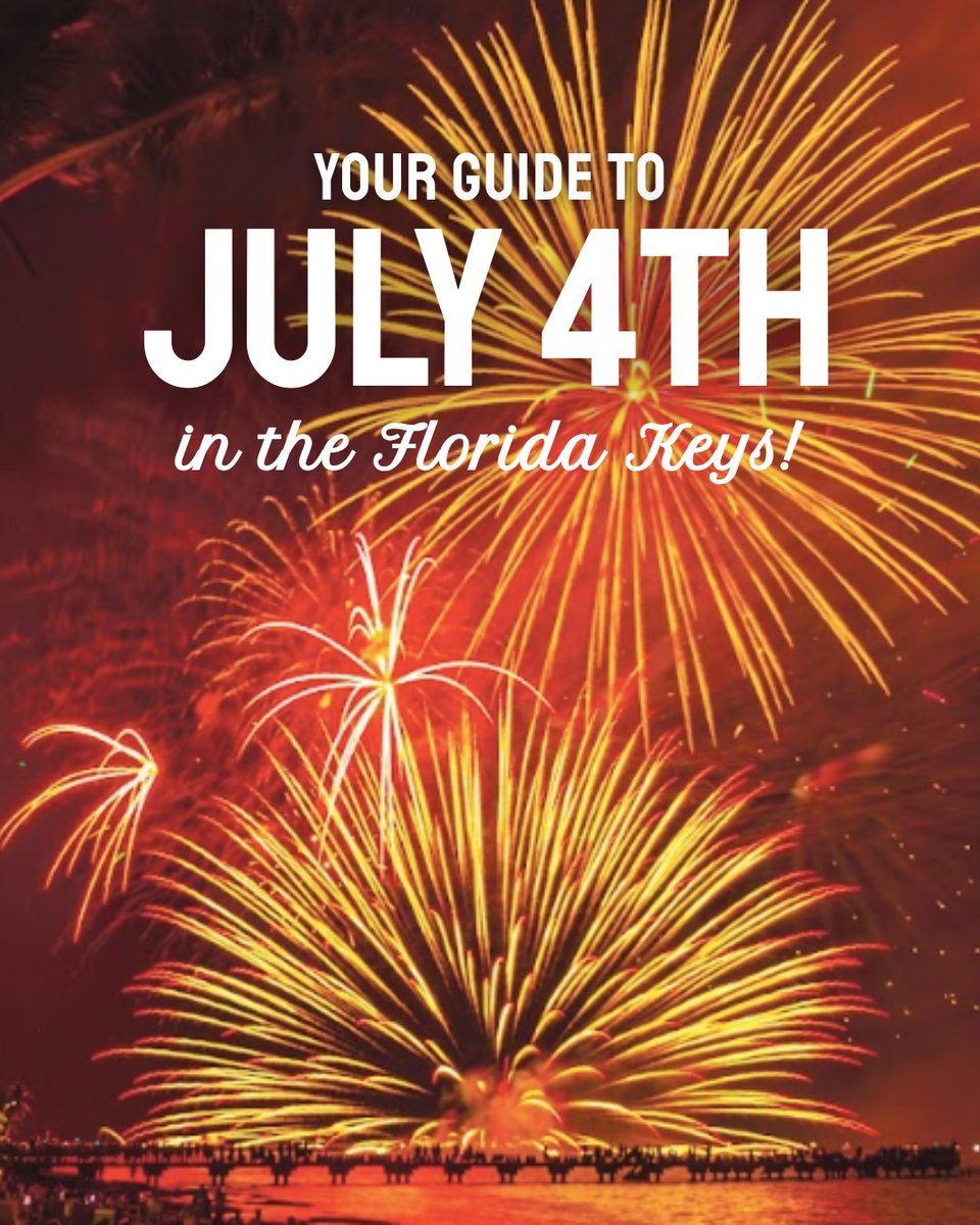 The ultimate plans for 4th of July in the Florida Keys!
🎆 Key Largo: Parade 10AM, Fireworks 9:15PM
🎇 Islamorada: 6–10PM, Fireworks 9PM
🧨 Marathon: Parade 11AM, Fireworks 9PM
🎉 Big Pine (July 3): 5–10PM, Fireworks 9PM
🎆 Key West: 5K 7:30AM, Fireworks 9PM

📸: Larry Blackburn