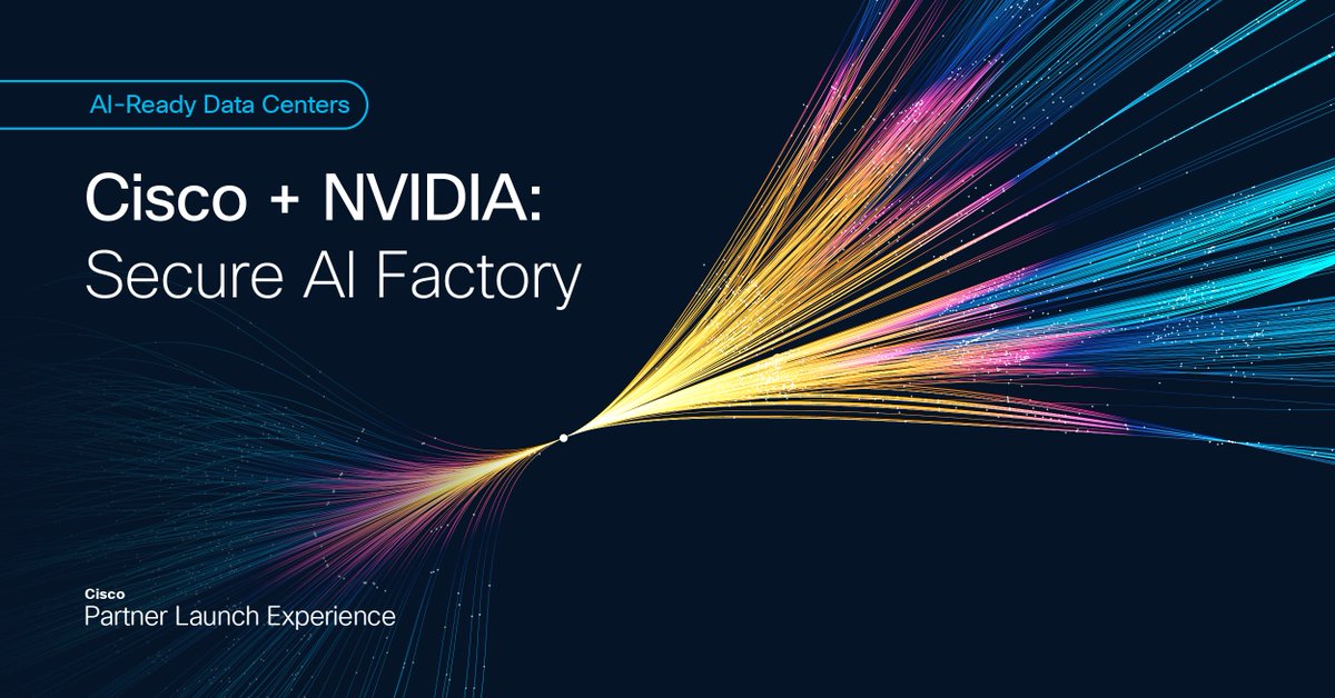 CiscoPartners's tweet image. Cisco + @nvidia = Secure AI Factory 🤝
Help your customers modernize infrastructure for AI workloads.
▶ Watch the #CiscoLaunchExperience session: cs.co/60134gTCN
#CiscoPartnerProgram #AIInfrastructure