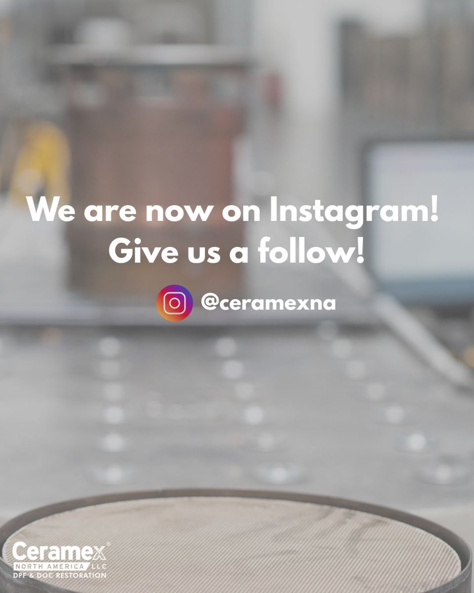 Ceramex North America LLC. (@ceramexna) on Twitter photo 🚨 It's Official! We are now on Instagram! 🚨
Follow us <a href="/CeramexNA/">Ceramex North America LLC.</a> for updates on our industry-leading DPF cleaning solutions, behind-the-scenes looks at our technology, fleet maintenance tips, and a whole lot more.
Whether you're part of a fleet team, a maintenance manager, or 🚨 It's Official! We are now on Instagram! 🚨
Follow us <a href="/CeramexNA/">Ceramex North America LLC.</a> for updates on our industry-leading DPF cleaning solutions, behind-the-scenes looks at our technology, fleet maintenance tips, and a whole lot more.
Whether you're part of a fleet team, a maintenance manager, or