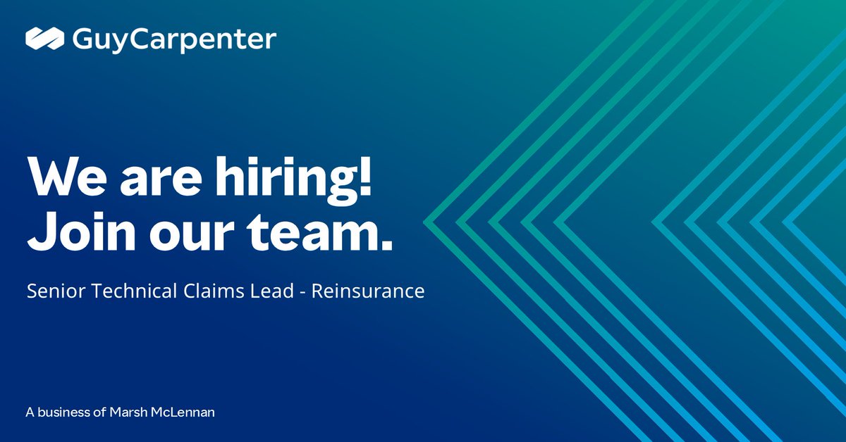 Exciting opportunity! We are seeking a Senior Technical Claims Lead – Reinsurance to join Guy Carpenter. Learn more about the role and apply: bit.ly/4k9XN1b
#apply #career