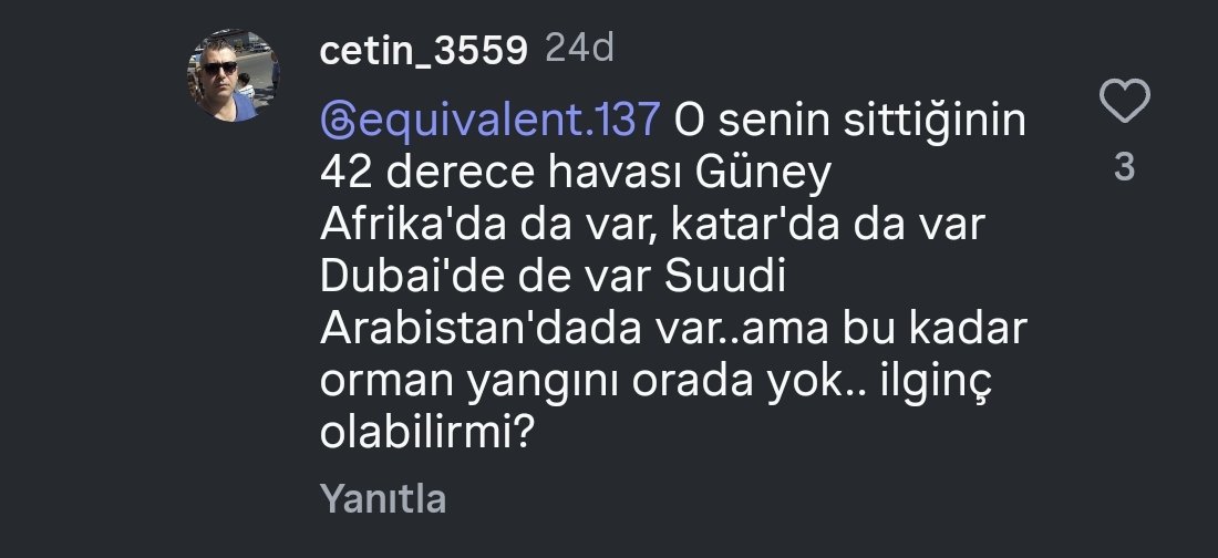 Şu nadide yorumu sizinle de paylaşmak istedim
