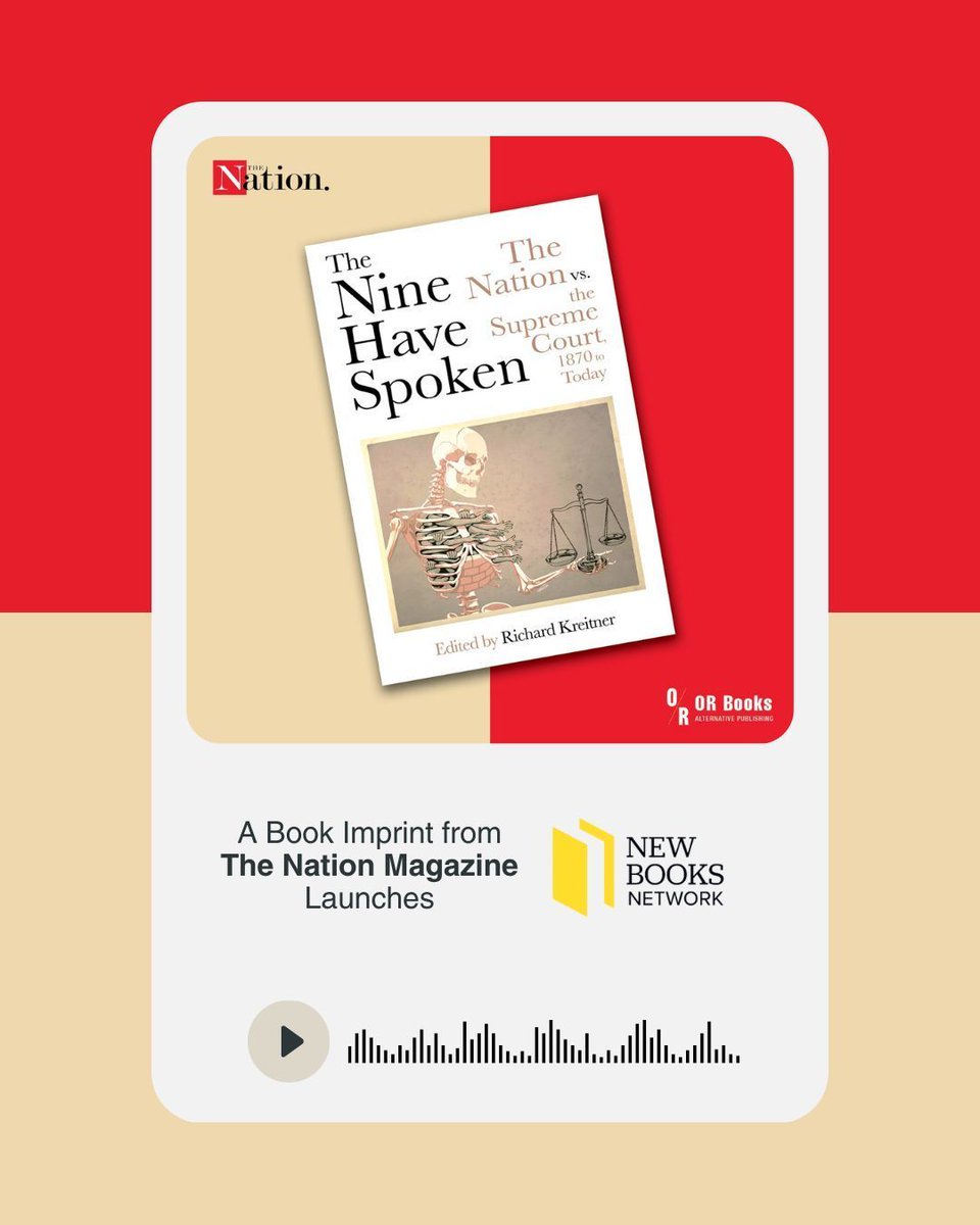 OR Books (@orbooks) on Twitter photo Just dropped: a new podcast from <a href="/NewBooksNetwork/">New Books Network (@newbooksnetwork.bsky.social)</a> featuring <a href="/thenation/">The Nation</a>ās Bhaskar Sunkara and OR Booksā Colin Robinson on the Nation x OR imprint.
Listen: newbooksnetwork.com/a-book-imprintā¦
Pre-order: orbooks.com/catalog/the-niā¦
#TheNation #ORBooks #SCOTUS Just dropped: a new podcast from <a href="/NewBooksNetwork/">New Books Network (@newbooksnetwork.bsky.social)</a> featuring <a href="/thenation/">The Nation</a>ās Bhaskar Sunkara and OR Booksā Colin Robinson on the Nation x OR imprint.
Listen: newbooksnetwork.com/a-book-imprintā¦
Pre-order: orbooks.com/catalog/the-niā¦
#TheNation #ORBooks #SCOTUS