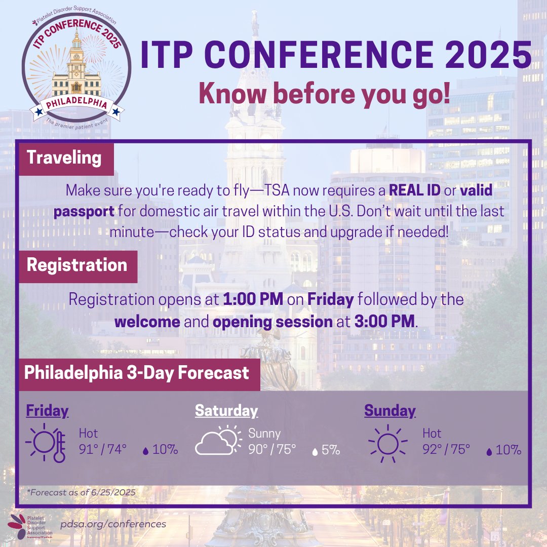 PDSA_ITP's tweet image. Philly, here we come! ONE MONTH till #ITPConference2025 and we have over 250 people registered!
✔️ Review the “Know Before You Go”
✔️ Pre-register for the Saturday night fun event bus tour
✔️ Bring your ITP questions
Learn more at pdsa.org/conferences!
