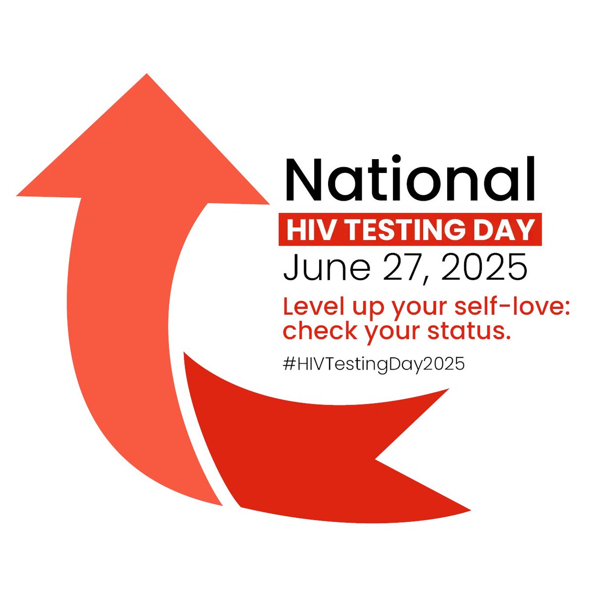 “Level up your self-love: check your status:” emphasizes valuing yourself, showing yourself compassion and respect, and honoring your health needs with self-love. Knowing your HIV status helps you choose options to stay healthy. Get tested today!

#StopHIVTogether #HIVTestingDay