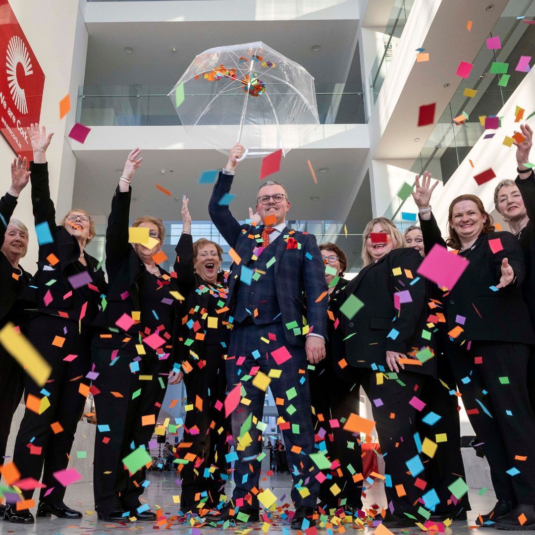 corkcitycouncil's tweet photo. 🎙️Cork in Perfect Harmony 

🎉 Cork International Choral Festival launched its 70th anniversary programme and welcomed over 117 performing groups, including 20 international choirs, who will filled venues across the city with music, colour, and culture. 

🎵 With more than 700 international visitors and thousands more local participants and audiences, this year's event was one of the biggest yet.

#YourCouncilDay #DoLáSaChomhairle @localgovire
