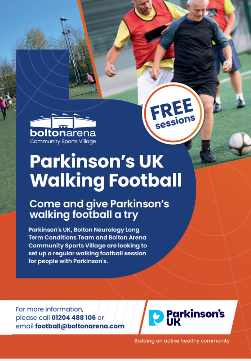 HelenLSturman's tweet image. Join the fun in Bolton. Register your interest for upcoming #parkinsons walking football sessions 👇