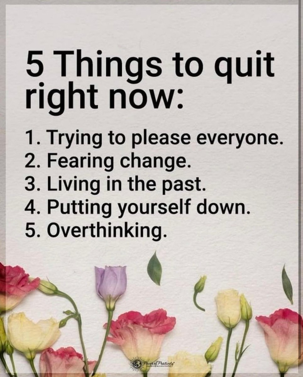 LIVEpositivity's tweet photo. 5 Things to quit right now... 🚫🌱 https://t.co/TWbB3ChdM2